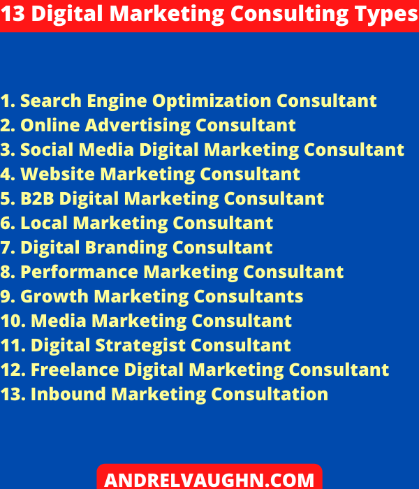 13 Digital Marketing Consulting Types For Creators And Entrepreneurs